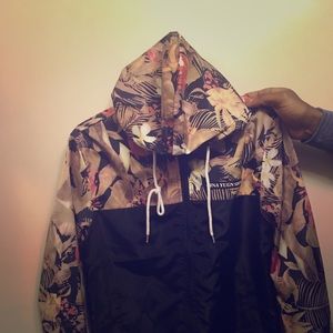 Large Plant Rose Windbreaker